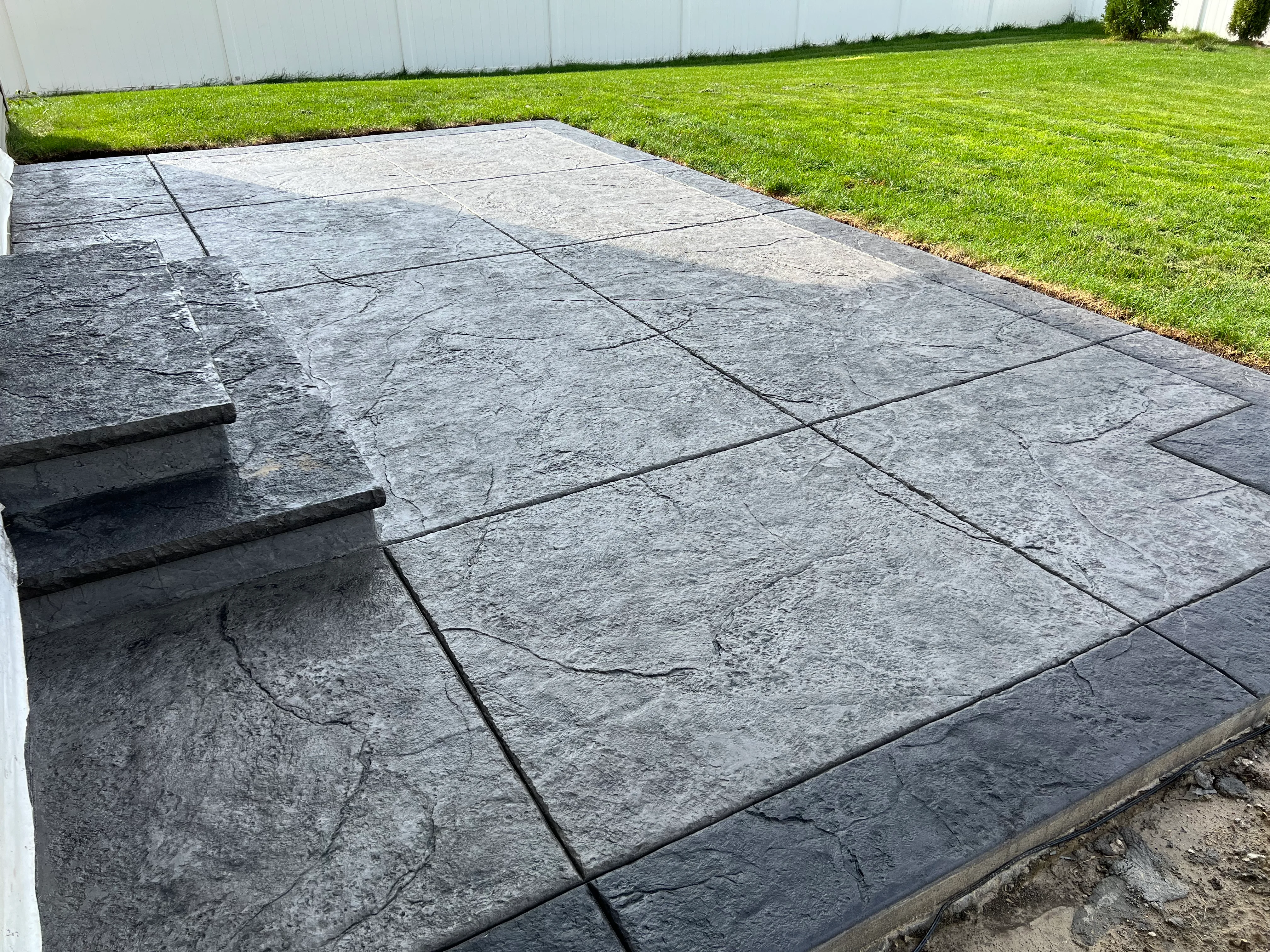 Decorative concrete driveway replacement in Crown Point IN