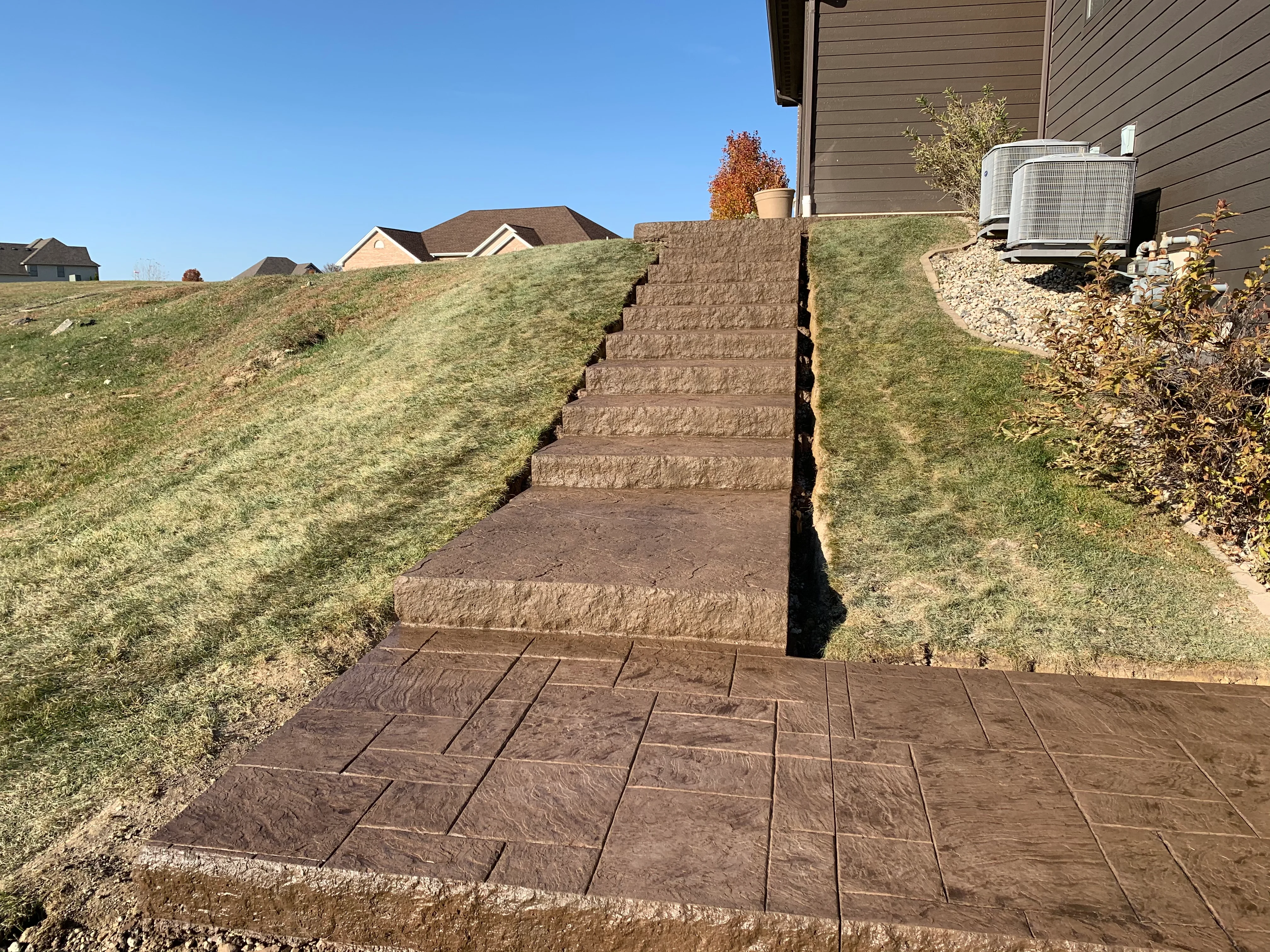 Concrete steps and porch installation for NW Indiana home