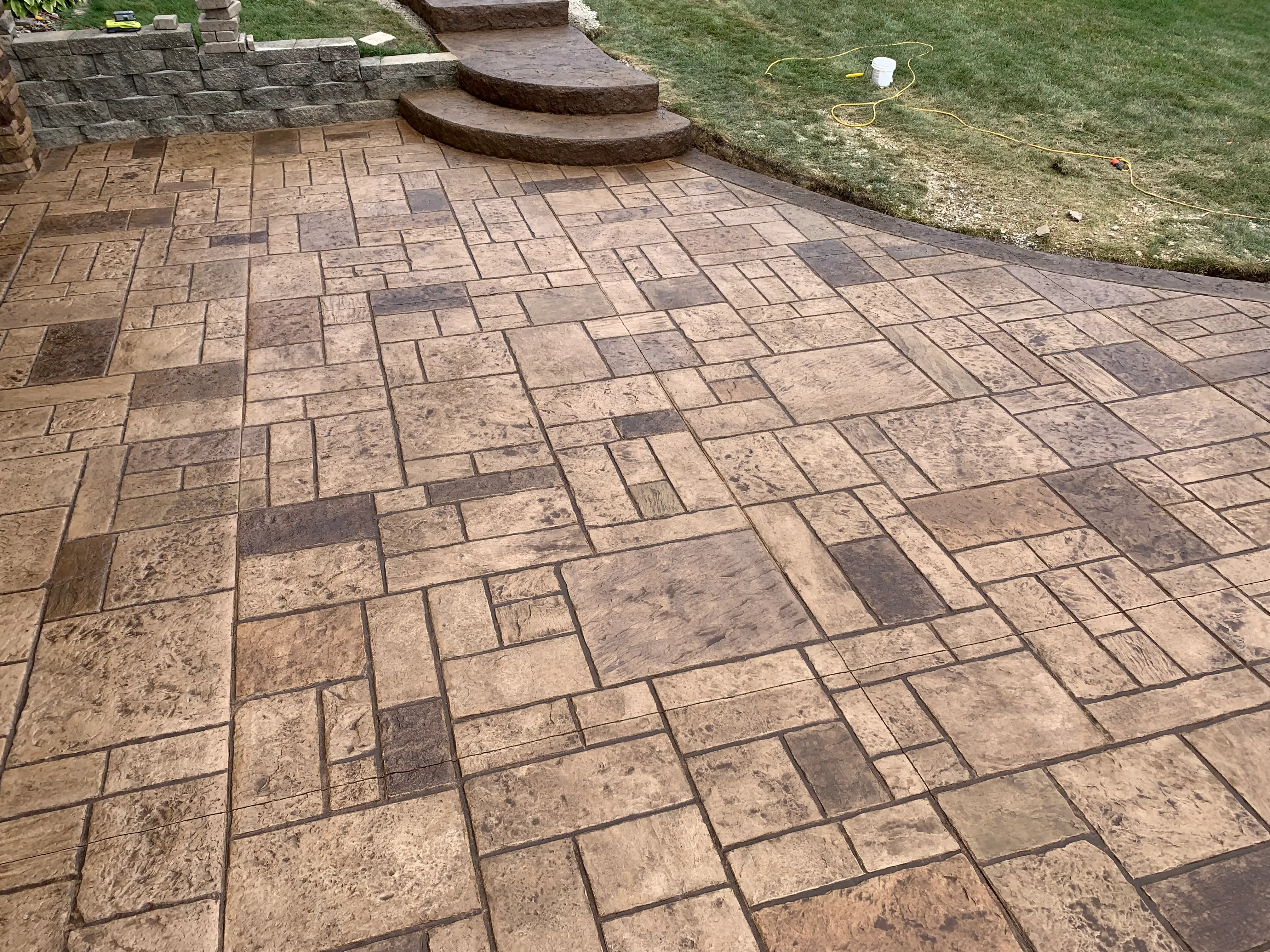 decorative stone pillar outdoor fireplace schererville indiana