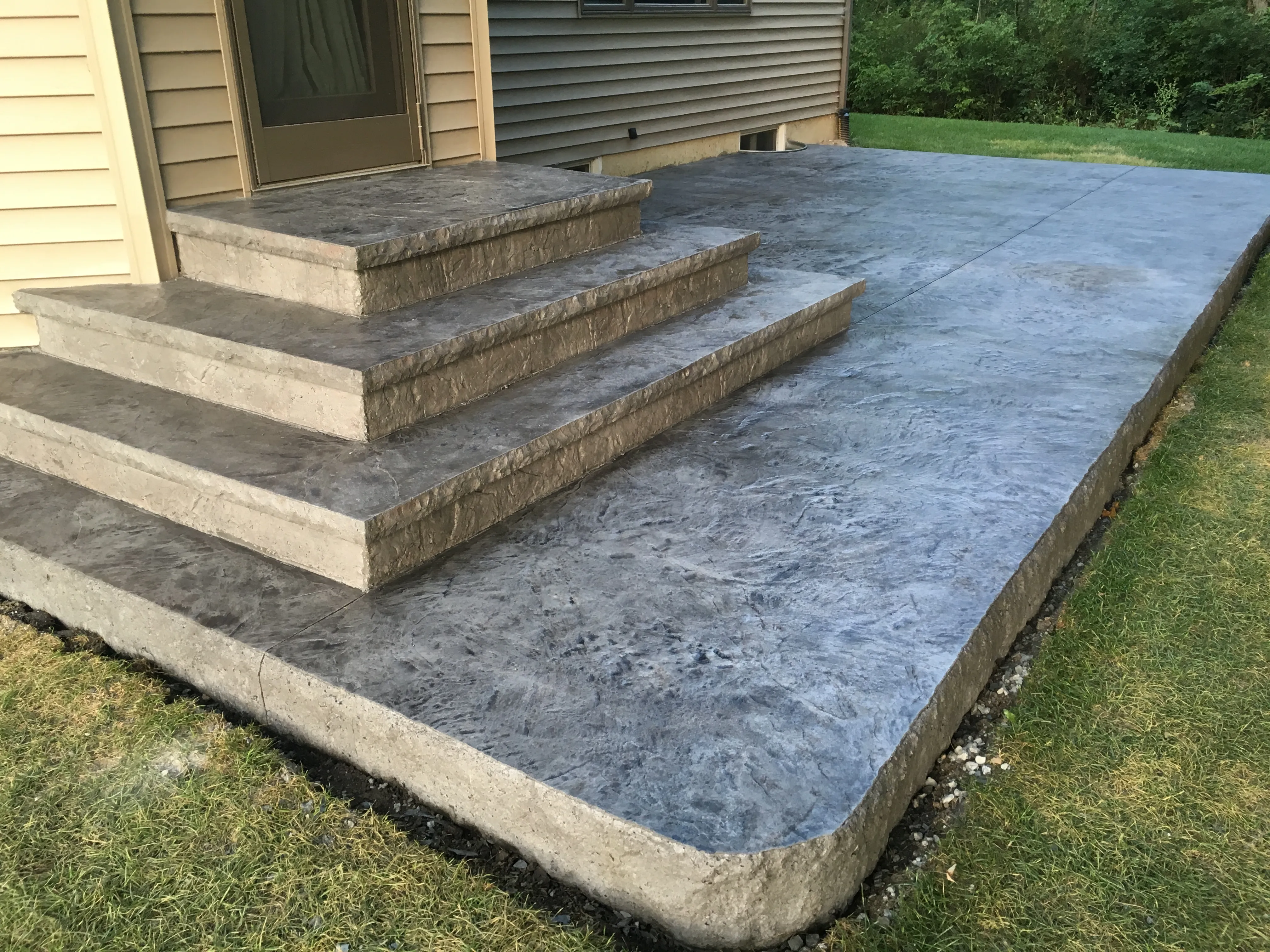 stamped concrete pool deck surround valparaiso indiana
