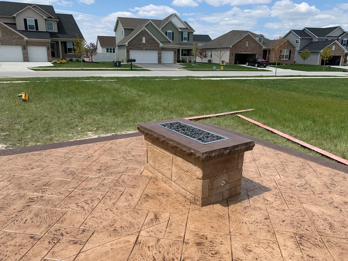 Outdoor kitchen foundation and concrete features built by Hoosier Concrete in NW Indiana Outdoor kitchen foundation and concrete features built by Hoosier Concrete in NW Indiana